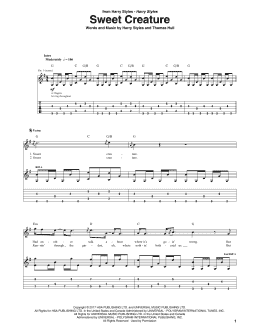 page one of Sweet Creature (Guitar Tab)
