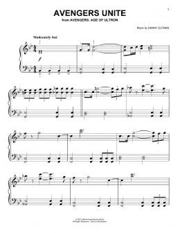 page one of Avengers Unite (from Avengers: Age of Ultron) (Easy Piano)