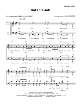 page one of Hallelujah (arr. Adam Scott) (TTBB Choir)