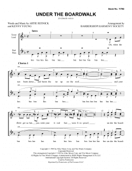 page one of Under The Boardwalk (arr. SPEBSQSA, Inc.) (SSAA Choir)