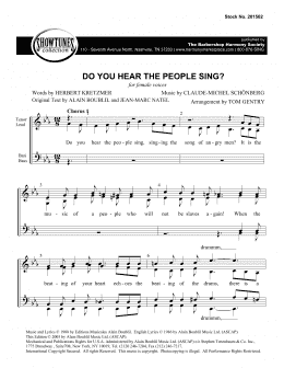page one of Do You Hear The People Sing? (from Les Miserables) (arr. Tom Gentry) (SSAA Choir)