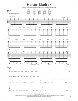 page one of Helter Skelter (Guitar Rhythm Tab)