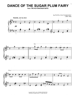 page one of Dance Of The Sugar Plum Fairy, Op. 71a (from The Nutcracker) (Very Easy Piano)
