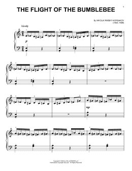 page one of The Flight Of The Bumble Bee (Very Easy Piano)