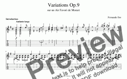 page one of Variations on a Theme by Mozart Op.9 (for Tablet)