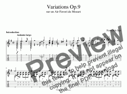 page one of Variations on a Theme by Mozart Op.9 (for iPad)