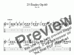 page one of 25 Etudes Op.60 No.16 (for iPad)