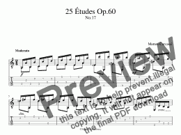 page one of 25 Etudes Op.60 No.17 (for iPad)