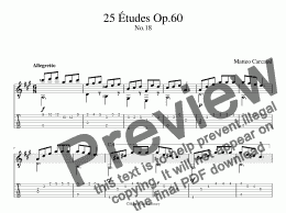 page one of 25 Etudes Op.60 No.18 (for iPad)