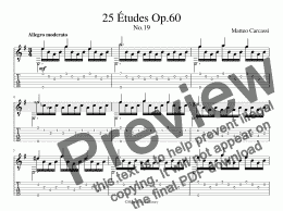 page one of 25 Etudes Op.60 No.19 (for iPad)