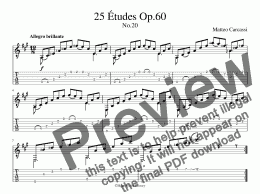 page one of 25 Etudes Op.60 No.20 (for iPad)