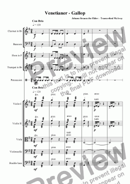 page one of Venetian Galop