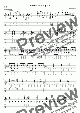 page one of Grand Solo Op.14 (for Print)