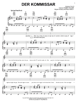 page one of Der Kommissar (Piano, Vocal & Guitar Chords (Right-Hand Melody))