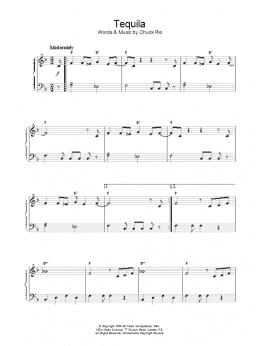 page one of Tequila (Piano Solo)