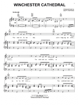 page one of Winchester Cathedral (Piano, Vocal & Guitar Chords (Right-Hand Melody))