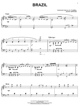 page one of Brazil (Piano, Vocal & Guitar Chords (Right-Hand Melody))
