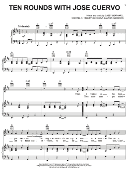 page one of Ten Rounds With Jose Cuervo (Piano, Vocal & Guitar Chords (Right-Hand Melody))