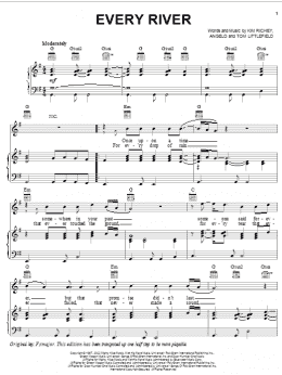 page one of Every River (Piano, Vocal & Guitar Chords (Right-Hand Melody))