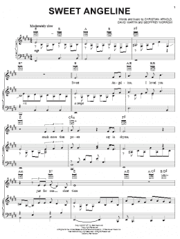 page one of Sweet Angeline (Piano, Vocal & Guitar Chords (Right-Hand Melody))