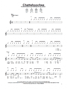 page one of Chattahoochee (Easy Guitar)