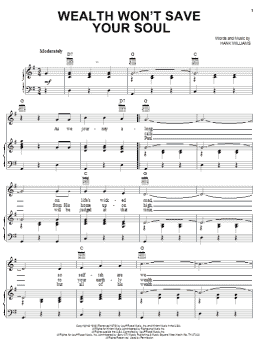 page one of Wealth Won't Save Your Soul (Piano, Vocal & Guitar Chords (Right-Hand Melody))