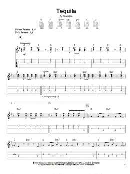 page one of Tequila (Easy Guitar Tab)