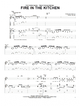 page one of Fire In The Kitchen (Guitar Tab)