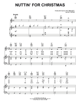 page one of Nuttin' For Christmas (Piano, Vocal & Guitar Chords (Right-Hand Melody))
