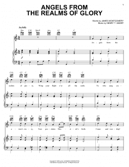 page one of Angels From The Realms Of Glory (Piano, Vocal & Guitar Chords (Right-Hand Melody))