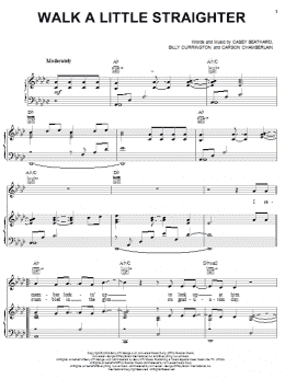 page one of Walk A Little Straighter (Piano, Vocal & Guitar Chords (Right-Hand Melody))