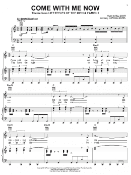 page one of Come With Me Now (Piano, Vocal & Guitar Chords (Right-Hand Melody))