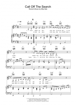 page one of Call Off The Search (Piano, Vocal & Guitar Chords)