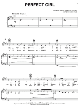 page one of Perfect Girl (Piano, Vocal & Guitar Chords (Right-Hand Melody))