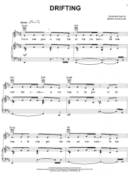 page one of Drifting (Piano, Vocal & Guitar Chords (Right-Hand Melody))