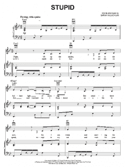 page one of Stupid (Piano, Vocal & Guitar Chords (Right-Hand Melody))