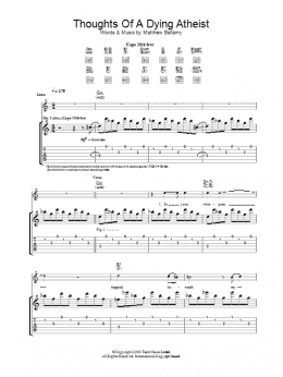 page one of Thoughts Of A Dying Atheist (Guitar Tab)