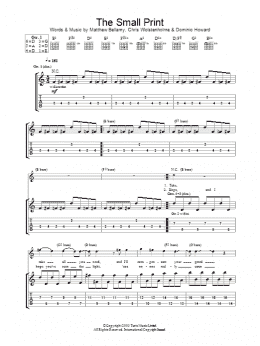 page one of The Small Print (Guitar Tab)