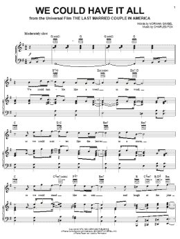 page one of We Could Have It All (Piano, Vocal & Guitar Chords (Right-Hand Melody))