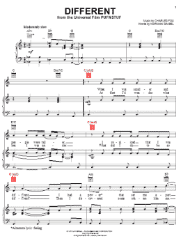 page one of Different (Piano, Vocal & Guitar Chords (Right-Hand Melody))
