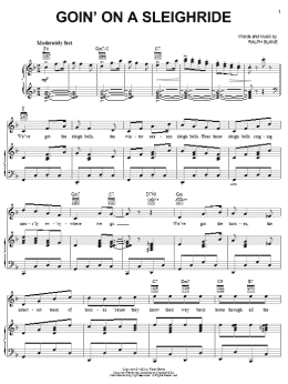 page one of Goin' On A Sleighride (Piano, Vocal & Guitar Chords (Right-Hand Melody))