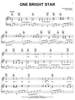 page one of One Bright Star (Piano, Vocal & Guitar Chords (Right-Hand Melody))