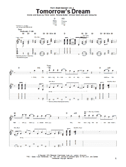page one of Tomorrow's Dream (Guitar Tab)