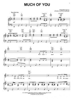 page one of Much Of You (Piano, Vocal & Guitar Chords (Right-Hand Melody))