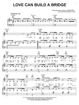 page one of Love Can Build A Bridge (Piano, Vocal & Guitar Chords (Right-Hand Melody))