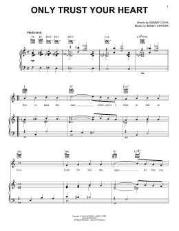 page one of Only Trust Your Heart (Piano, Vocal & Guitar Chords (Right-Hand Melody))
