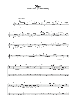 page one of Bliss (Bass Guitar Tab)