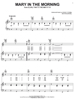 page one of Mary In The Morning (Piano, Vocal & Guitar Chords (Right-Hand Melody))