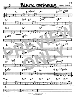 page one of Black Orpheus (Real Book – Melody & Chords – C Instruments)