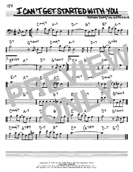 page one of I Can't Get Started With You (Real Book – Melody & Chords – Bass Clef Instruments)